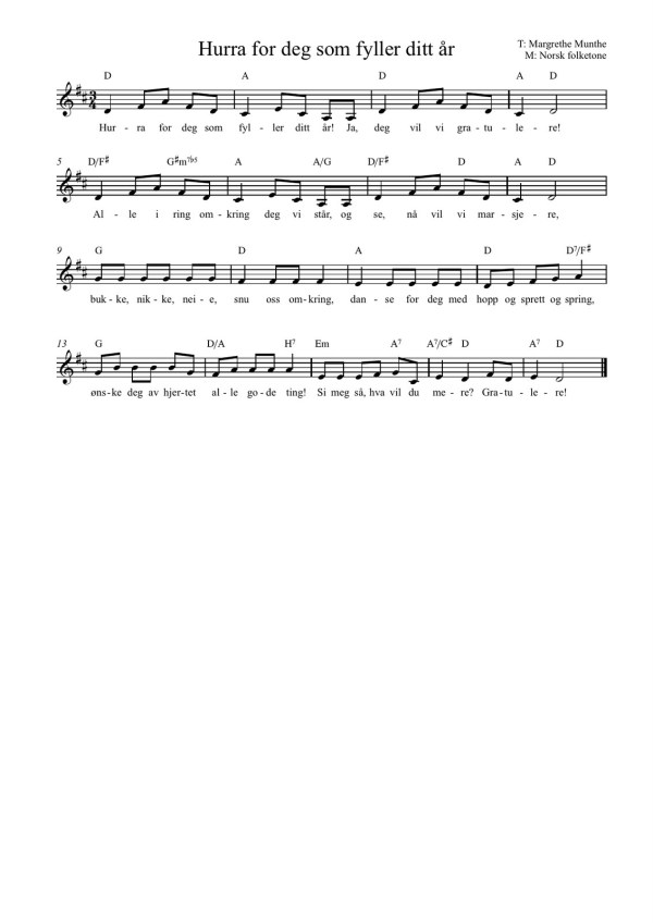 Hurra for deg som fyller ditt år